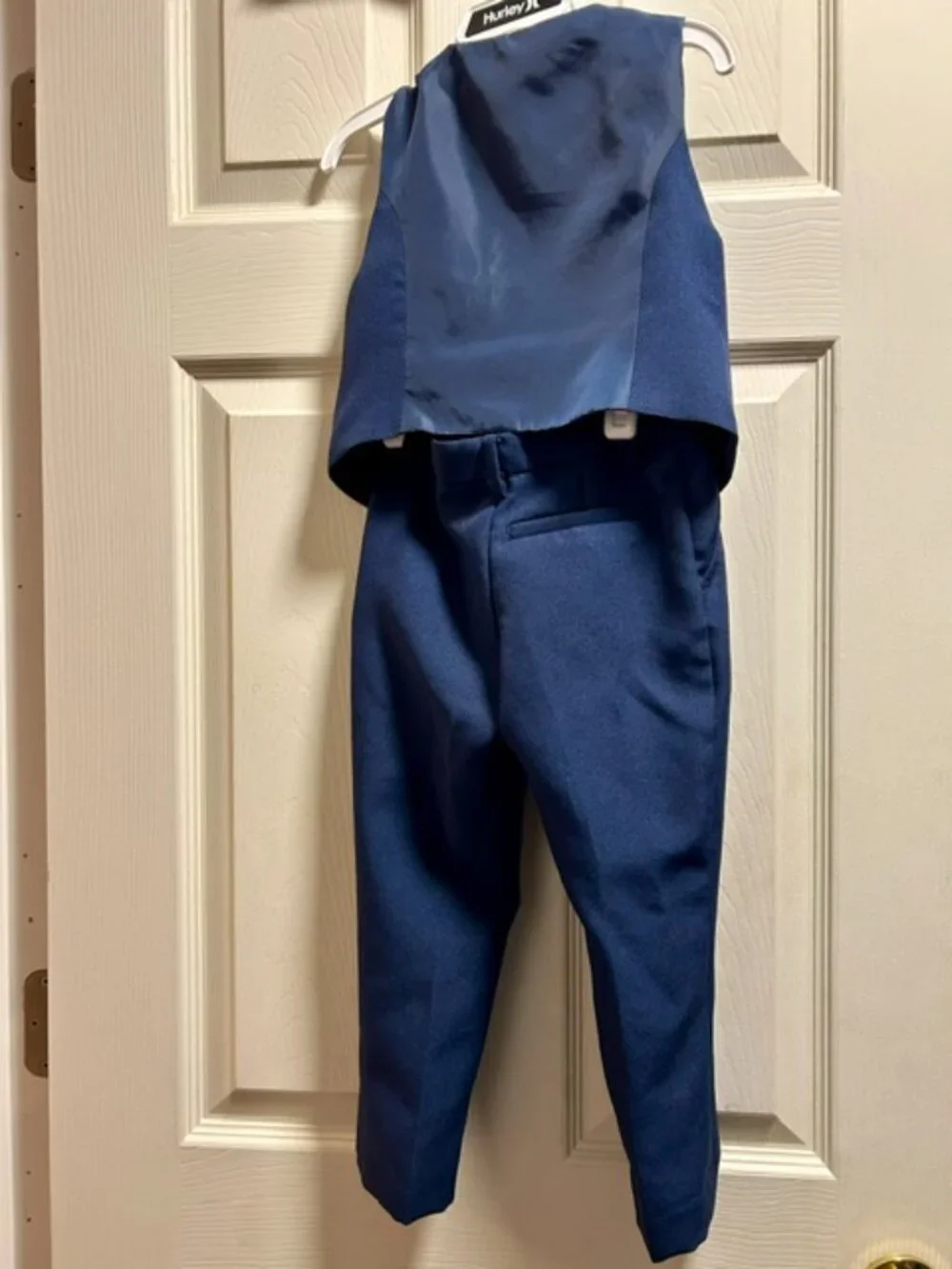 H&M Navy Blue Boys Dress Vest and Pants Set